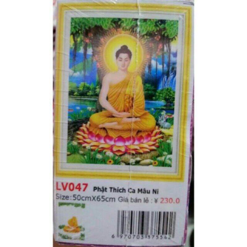 Tranh đính đá Phật Thích Ca Mâu Ni LV047(50x65cm)