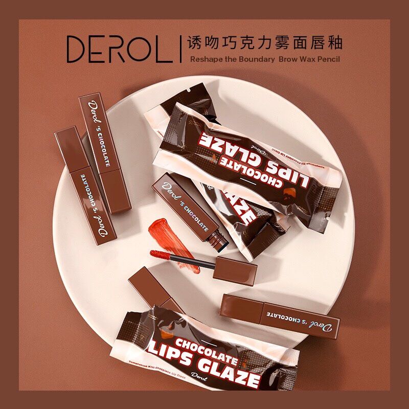 Son kem lì Chocolate Derol không dính cốc Lips Glaze 🍫🍫🍫