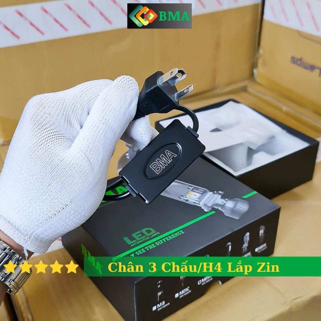 Đèn pha led bi cầu chống chói cao cấp BMA , led bma h4 3 chân