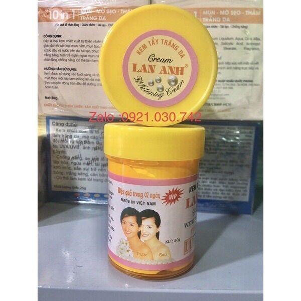 Kem Tẩy trắng da toàn thân Lan Anh hủ da tế 80g
