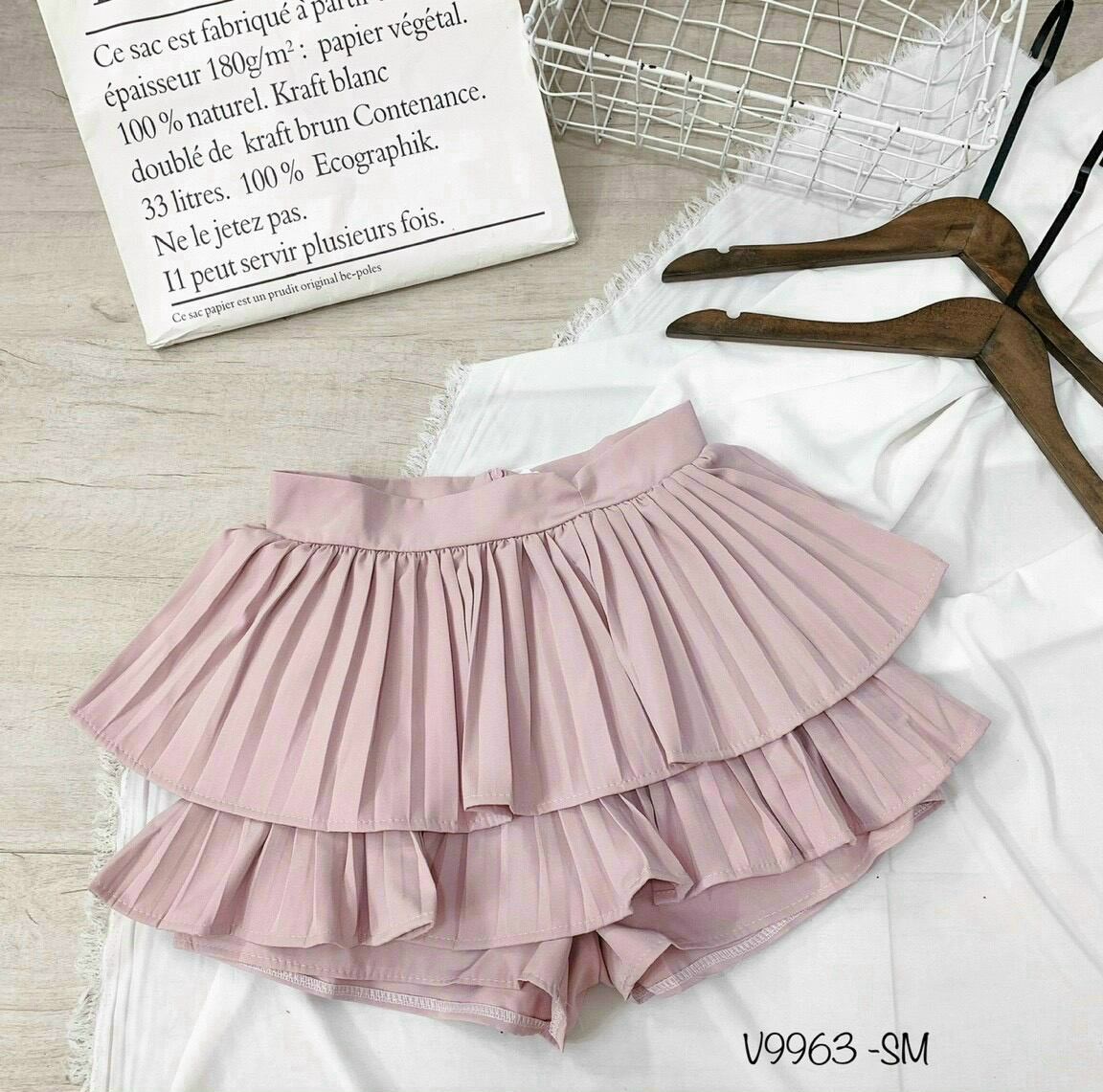 CHÂN VÁY XẾP LI HAI TẦNG