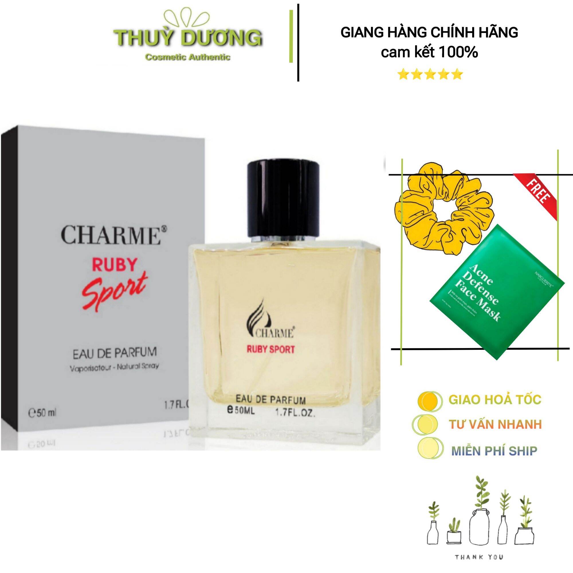 Nước hoa nam Ruby 50ml charme thơm nhẹ nhàng ấm áp
