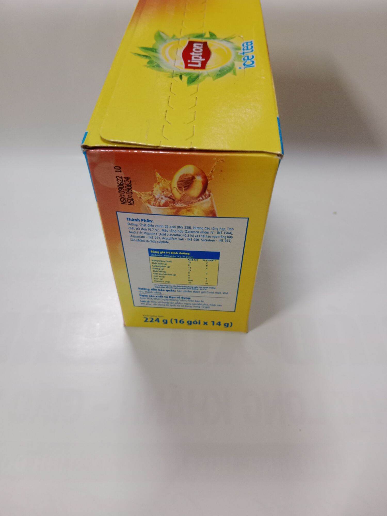 Lipton Ice tea vị chanh mật ong hộp 224g(16goi×14g)