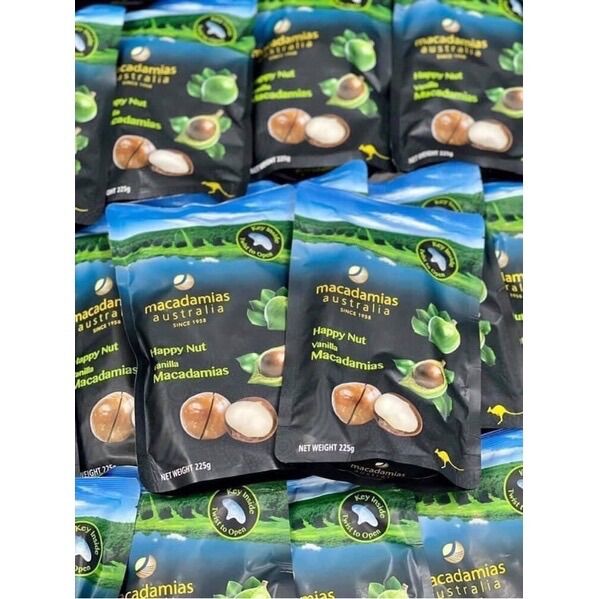 Hạt Macca Úc Vanilla Happy Nut 225g
