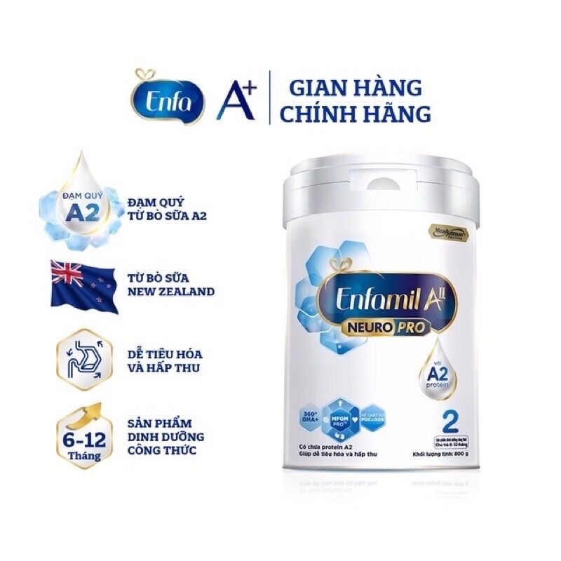 Sữa bột Enfamil A2 neuroPro số 2 800g