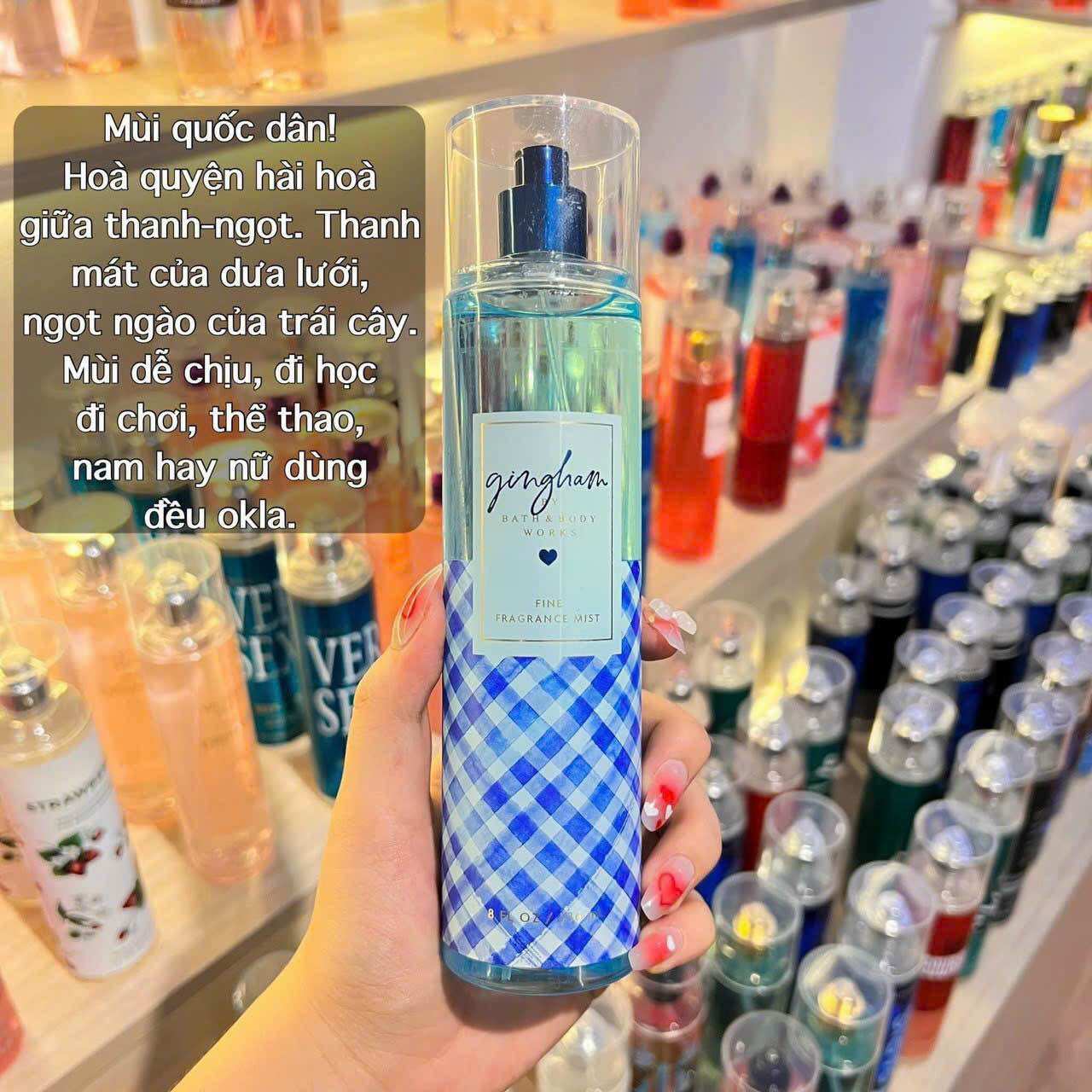 Xịt body mist Bath and Body Works Gingham 236ml