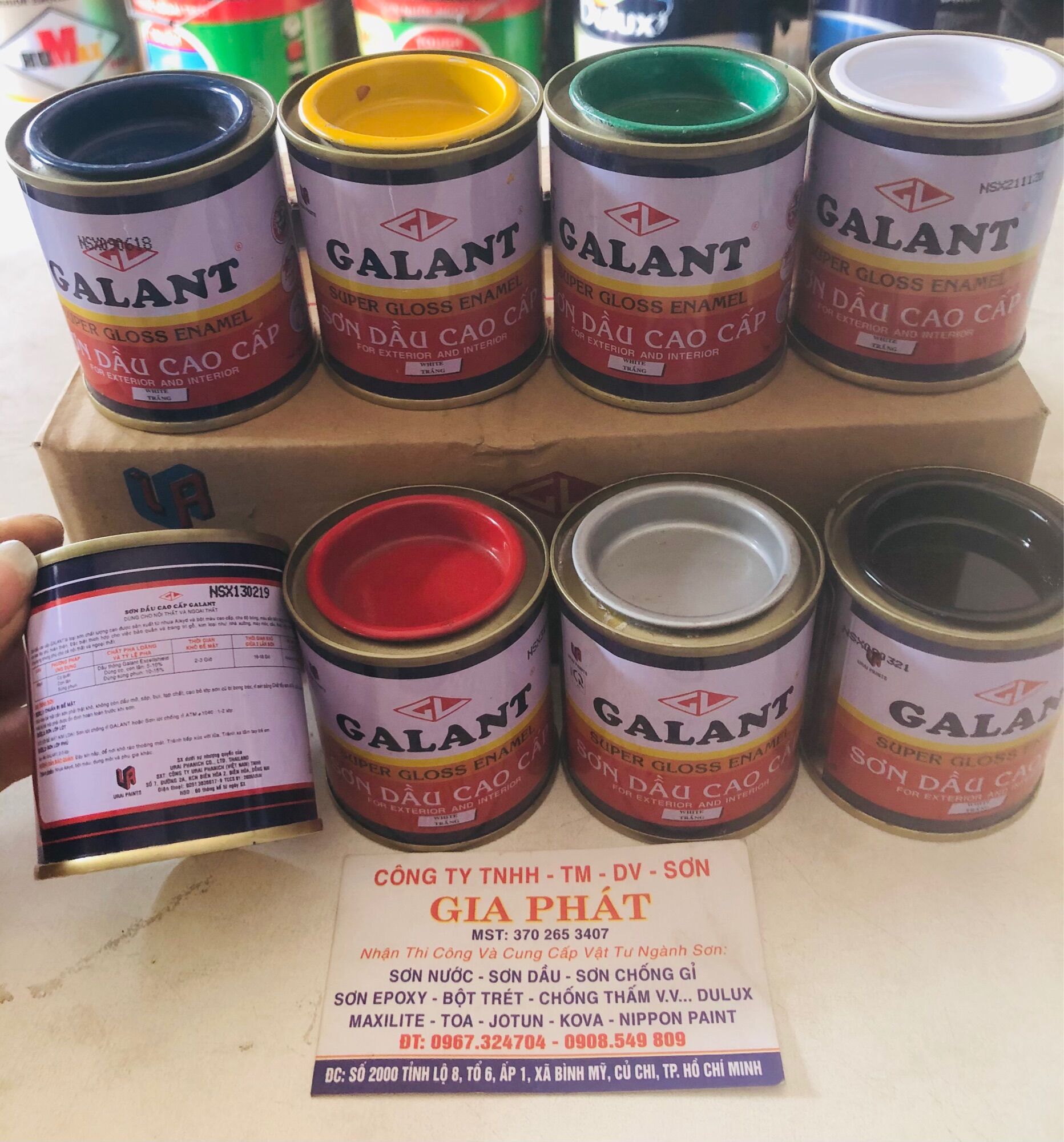 Sơn dầu galant hũ 100g / 7 màu