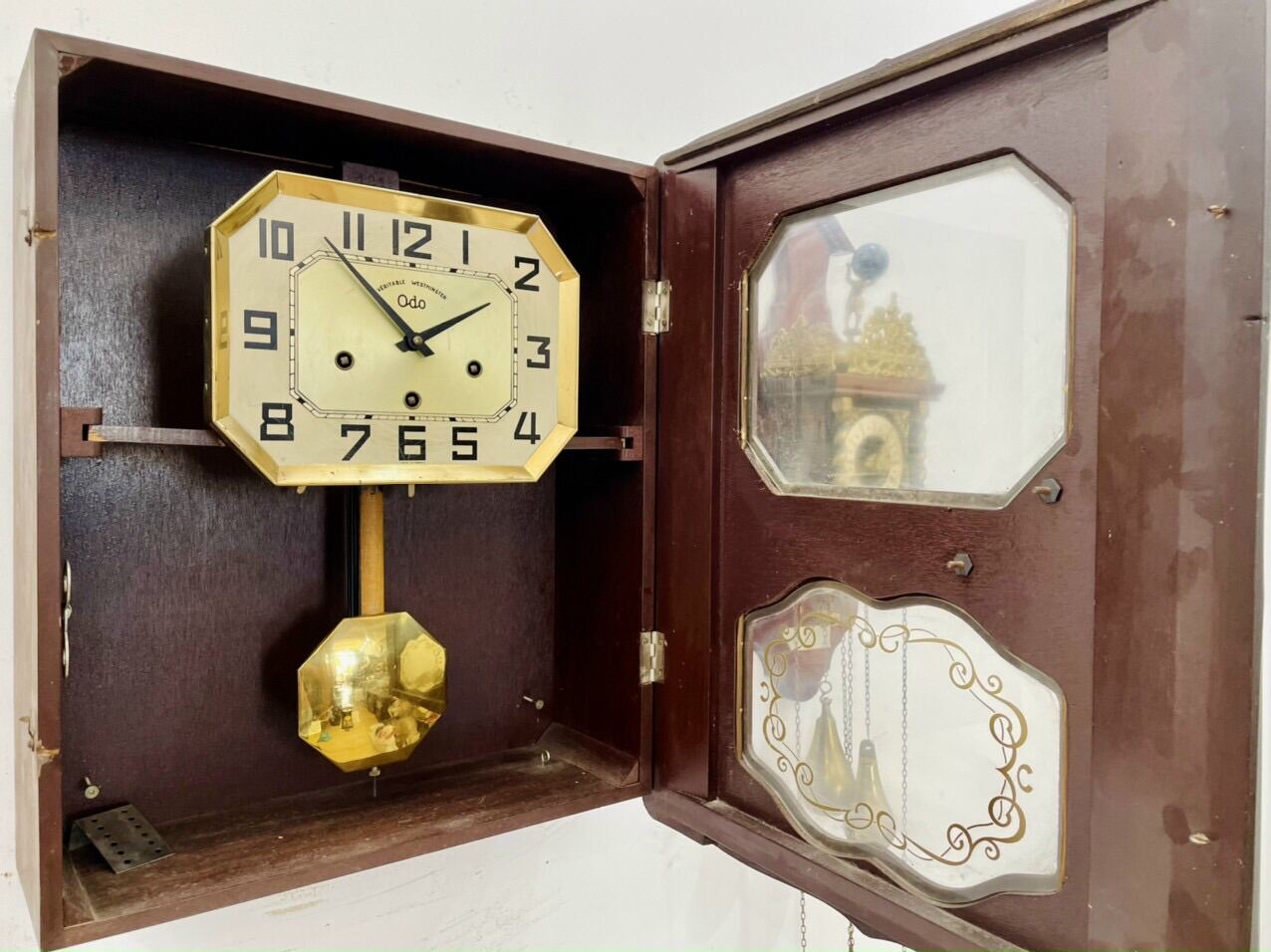 K414:Đồng hồ Odo chơi gông đơn có điểm chuông nhắc lại độc đáo - Đồng hồ  quả lắc
