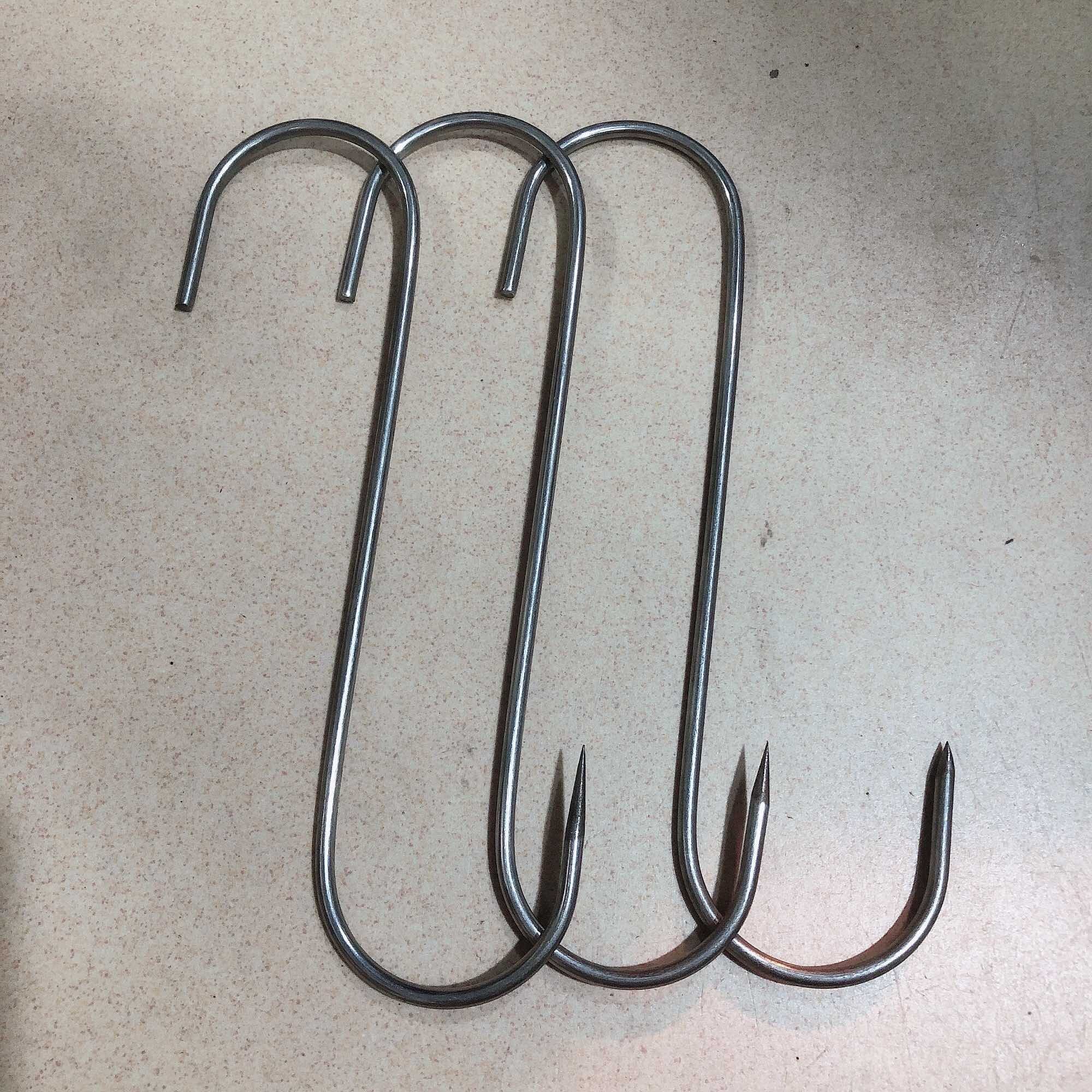 5 Móc inox(304)chữ S 20Cm dùng để móc thịt,phơi khô