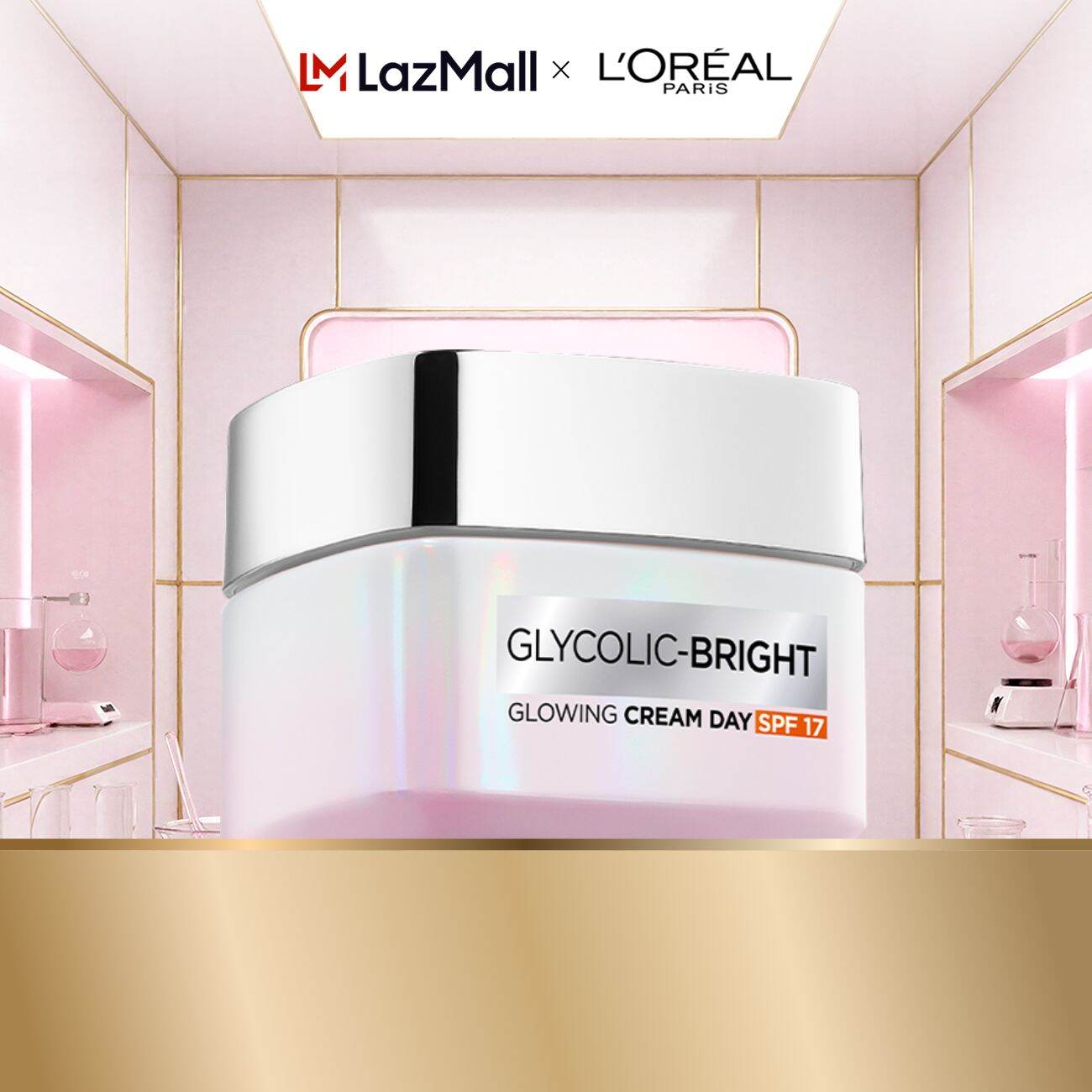 Kem ngày dưỡng sáng mờ thâm nám L'Oreal Paris Glycolic (AHA) Bright SPF 30 50ml