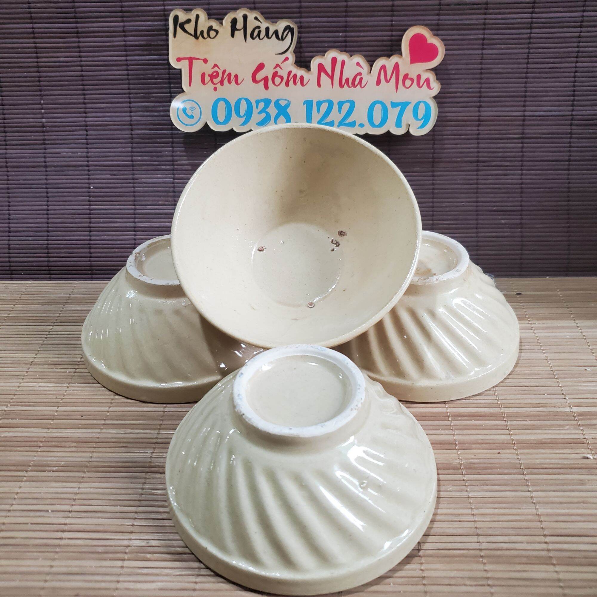 COMBO 5 CHÉN CƠM BÍ VÀNG NHẠT. (Chén cơm bánh ú kiểu xoắn)