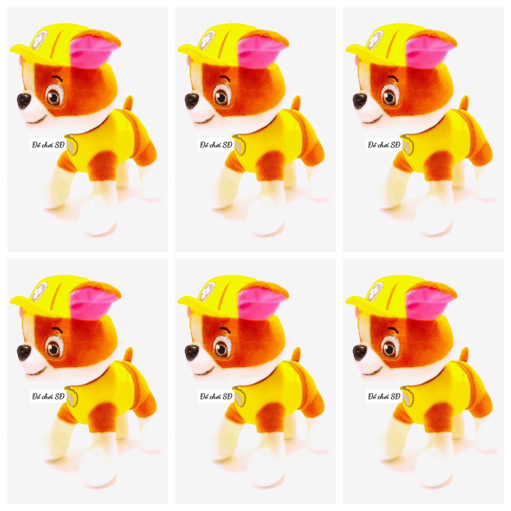 Thú bông đội chó cứu hộ 20cm - vàng