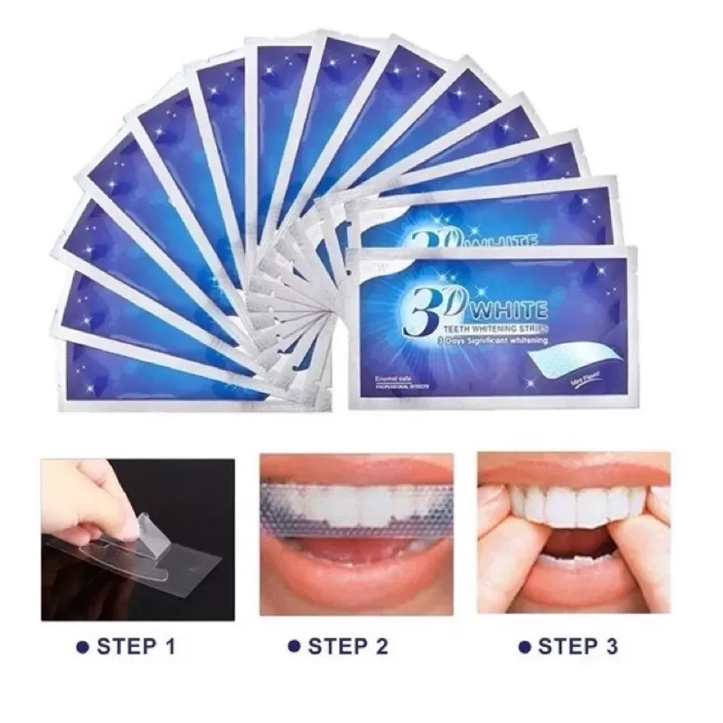 Hộp 7 miếng dán trắng răng 3D White tiện lợi