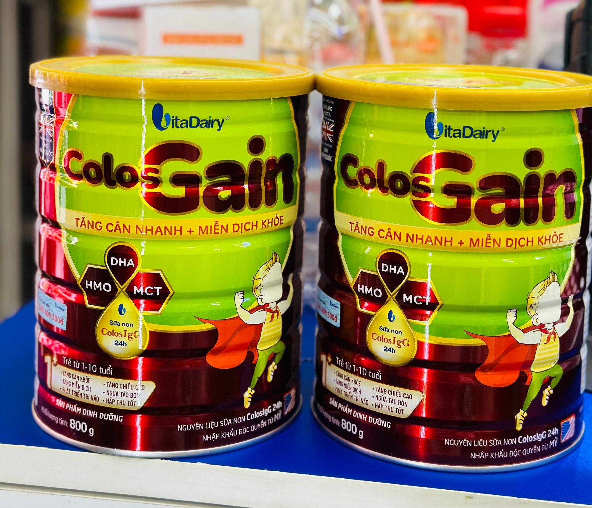 Colos Gain 0+ 1+ 800gr (date 2026 mã Qr tích xu đầy đủ)