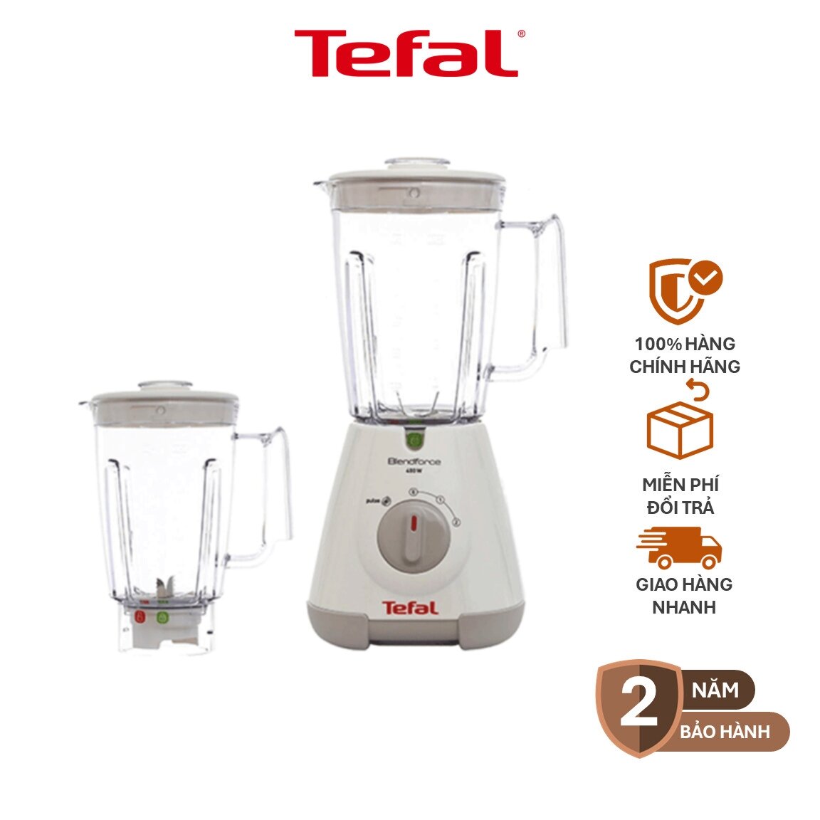 Máy xay sinh tố Tefal BL30A165 - 400W + 02 Cối Xay