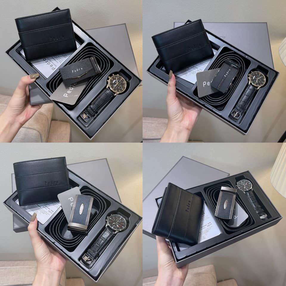 Set 3 MÓN THẮT LƯNG VÍ NAM PEDRO 3 IN 1