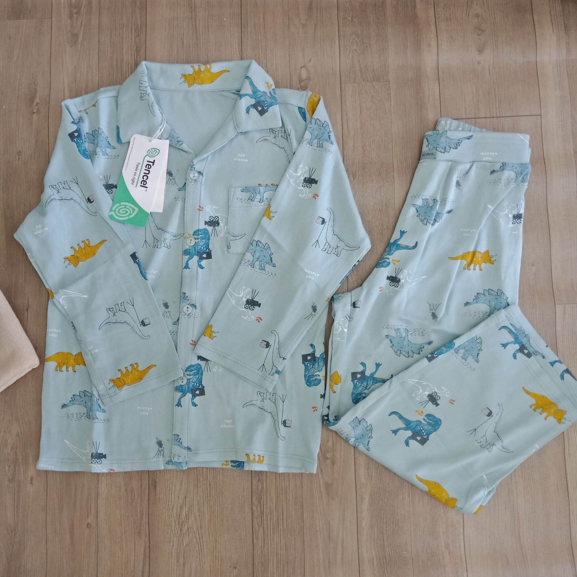 bộ mặc nhà bé trai hình khủng long