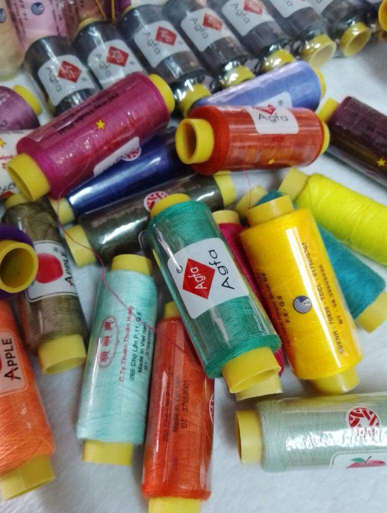 Bán lốc 10 cuộn chỉ agfa may đồ có nhiều màu lựa chọn hoặc đơn màu