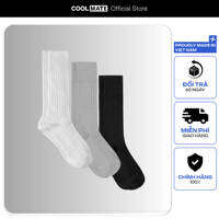 Combo 3 đôi Tất cổ dài Cotton Ribbed Thoáng khí Coolmate