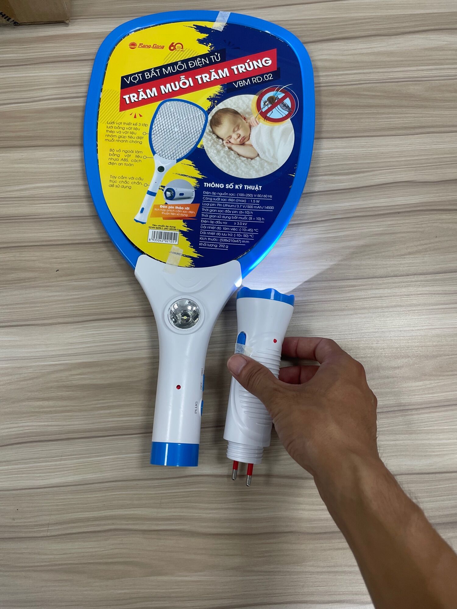 Vợt bắt muỗi rạng đông RD02