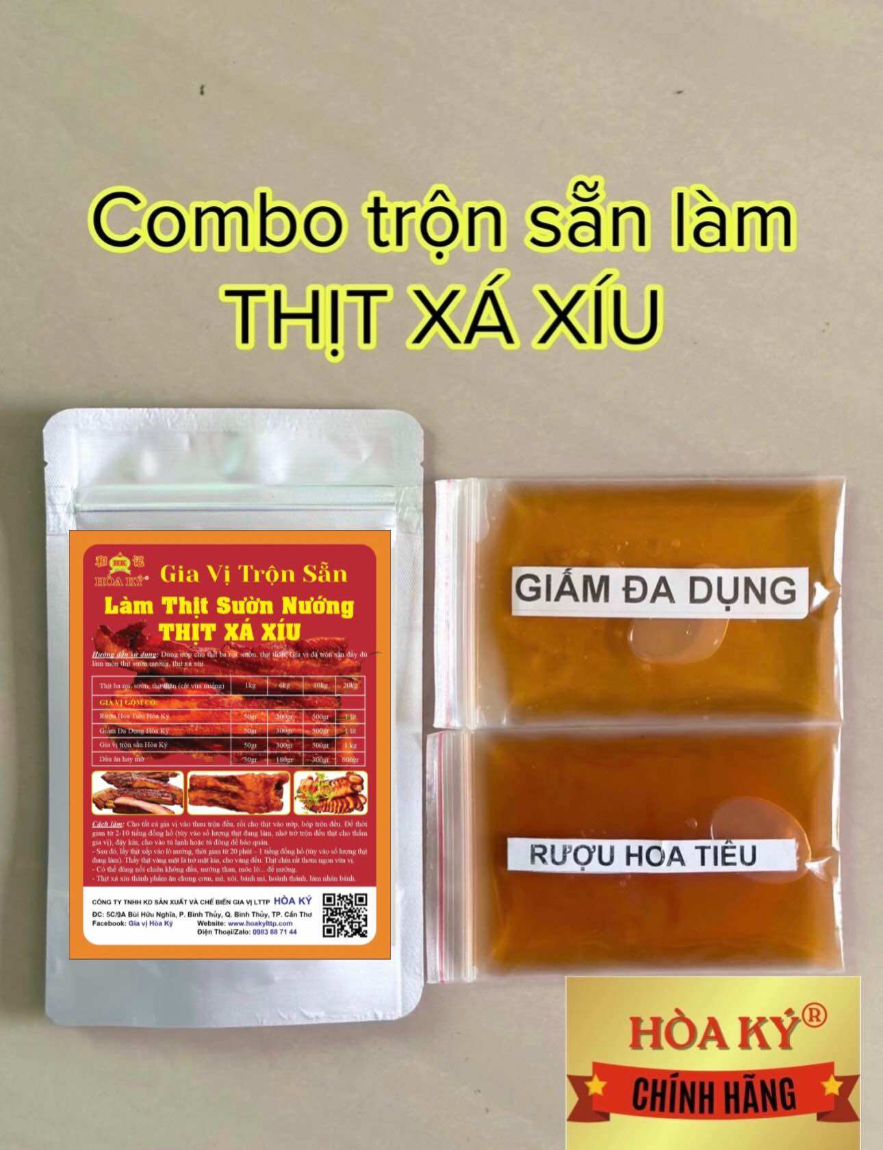 Gia vị trộn sẵn làm thịt xá xíu ướp cho 1kg thịt