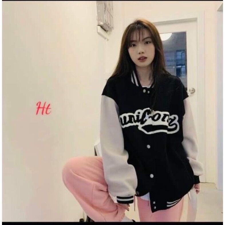 ÁO KHOÁC BOMBER PHỐI TAY TRẮNG SIỂU HOT