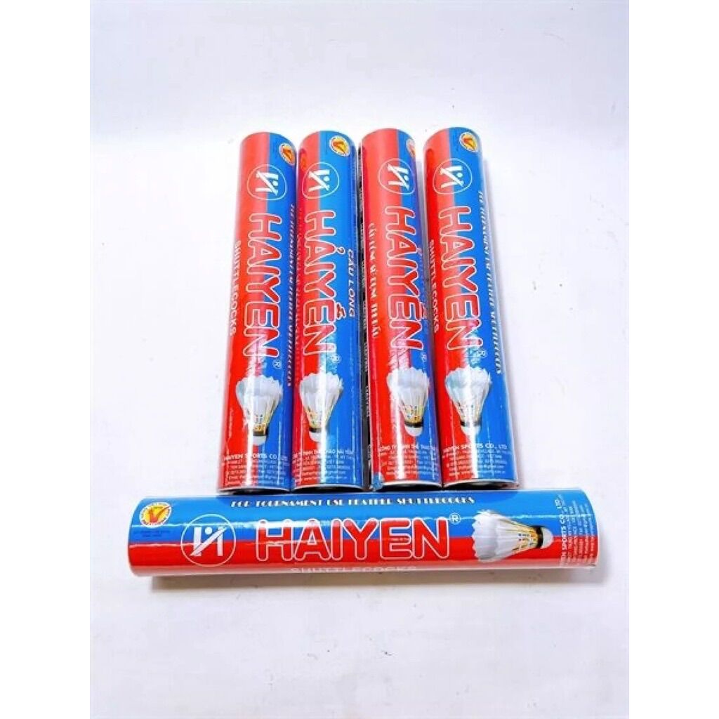 Cầu lông Hải Yến - Cầu đỏ xanh biển hộp 12 quả - chuyên dùng cho thi đấu toàn quốc