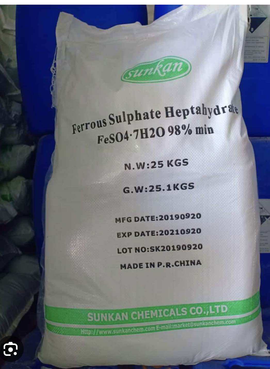 PHÂN BÓN SẮT SULPHATE FeSO4-7H2O (Túi 1kg)