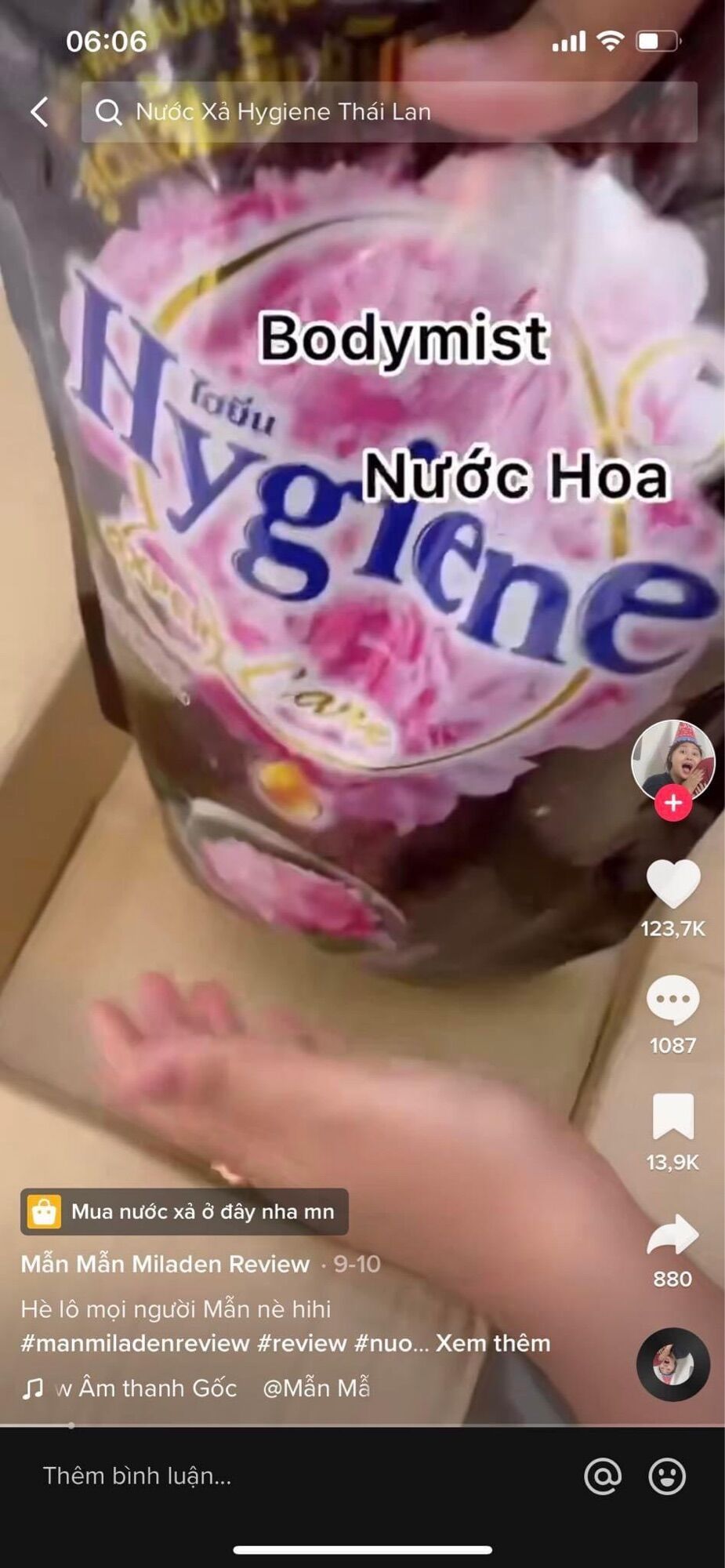 Nước xả vải hygiene 1150ml chuẩn thái lan