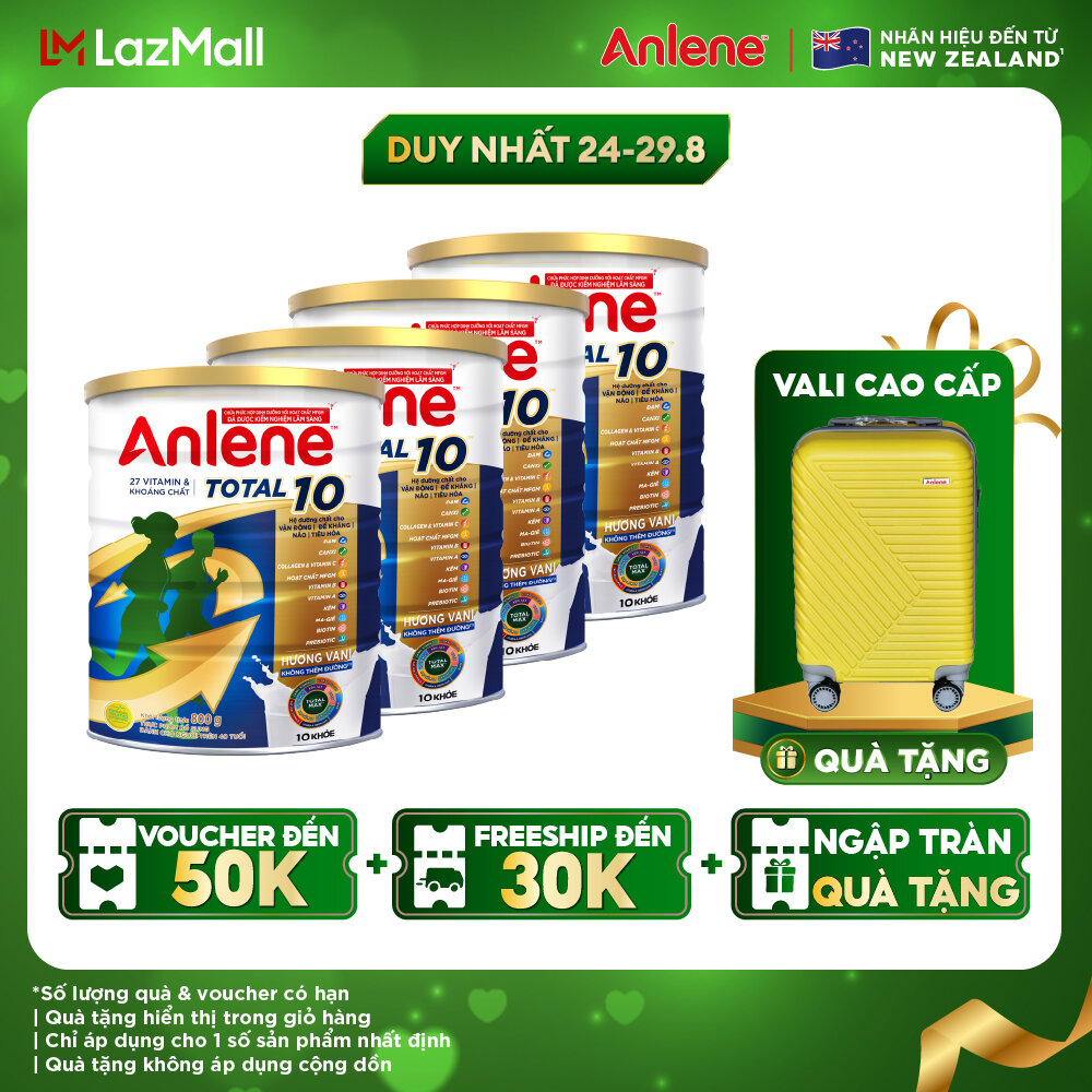 Combo 4 Thực phẩm dinh dưỡng bổ sung Anlene Total 10 800g