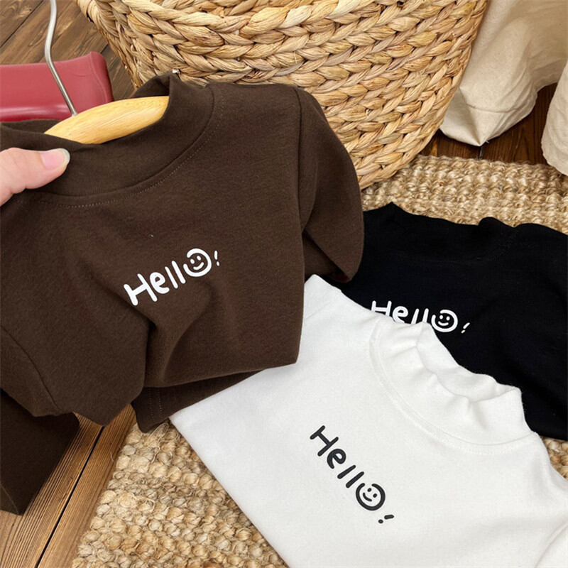 Trang phục trẻ em áo mặc trong cổ cao vừa mùa đông áo thun dài tay cho bé trai bé gái trẻ em áo mặc trong giữ ấm dày dặn