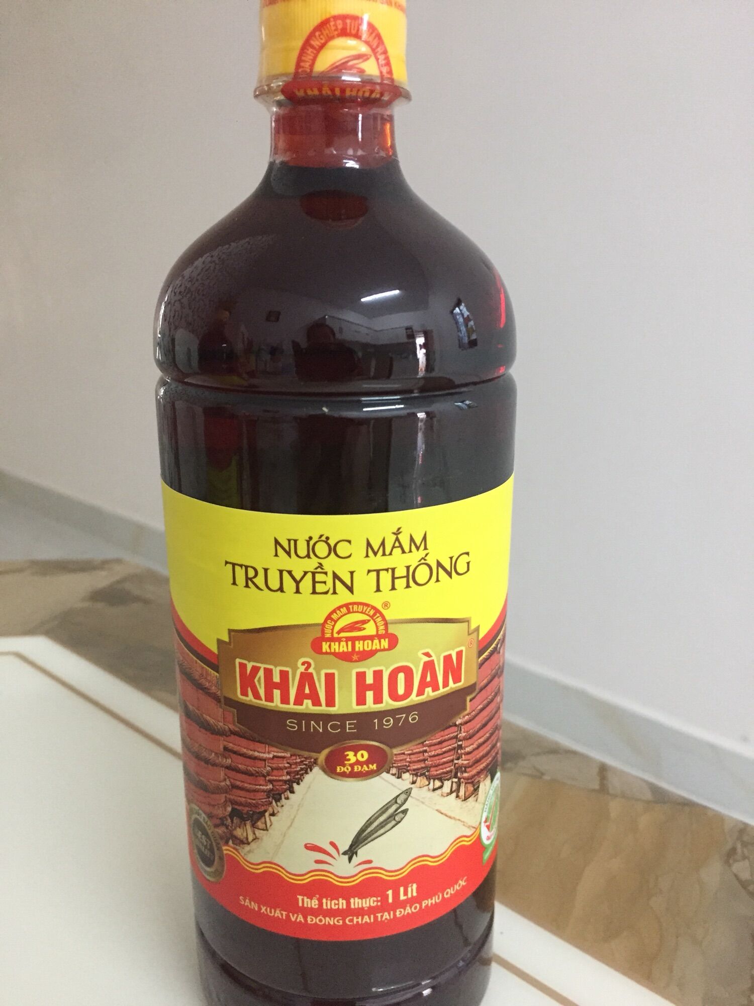 Nước mắm phú quốc khải hoàn.30 độ chai 1 lít