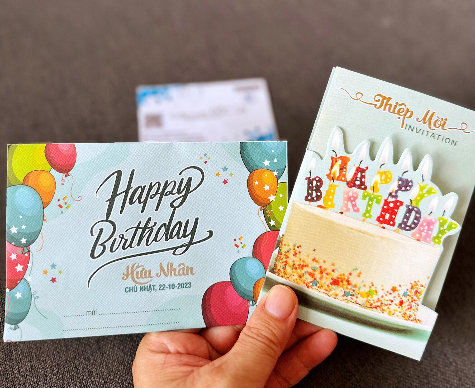 Combo 40 Thiệp Sinh nhật, Thôi nôi, Đầy tháng bánh Cake