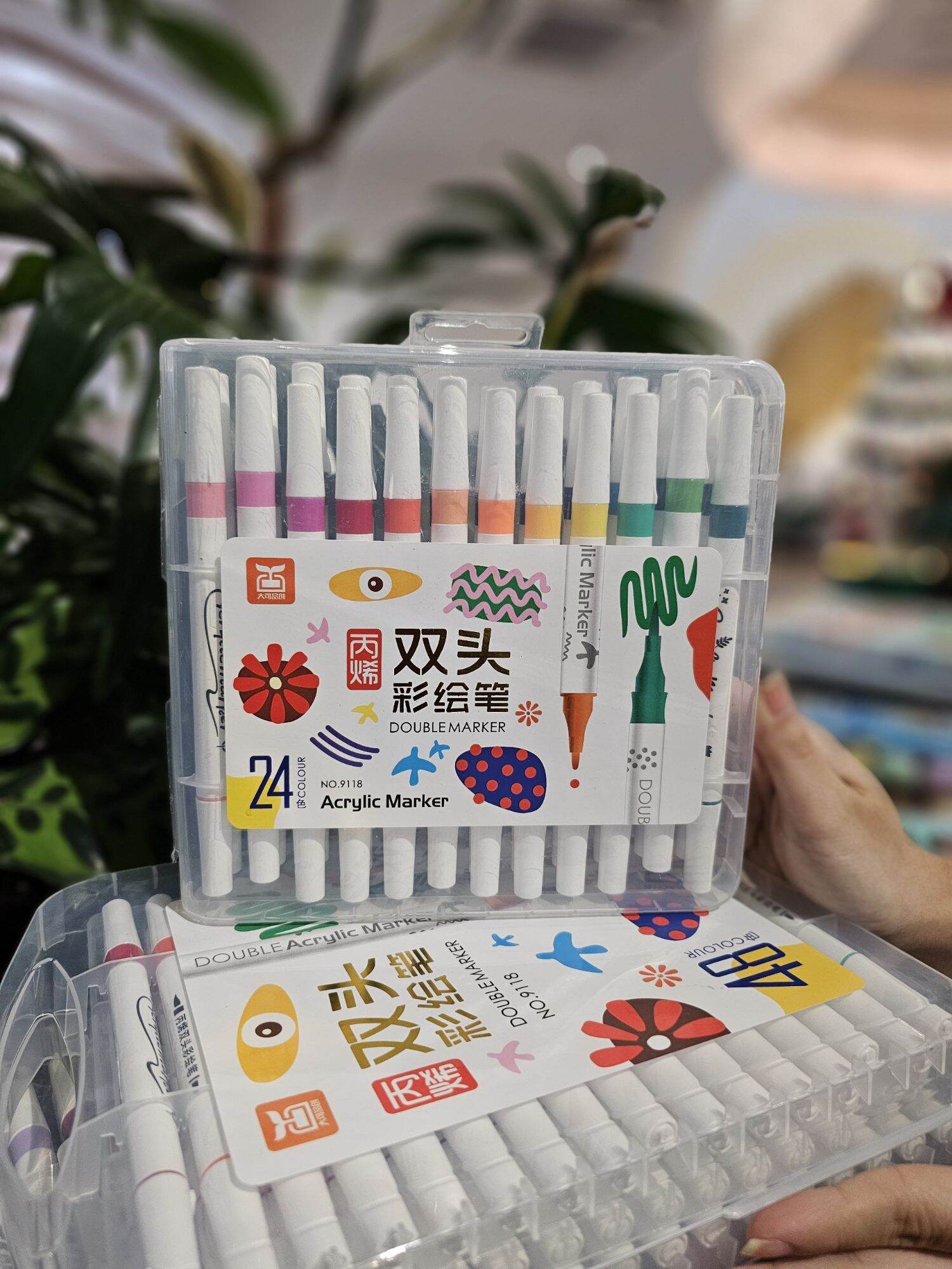 Bút Màu Acrylic Marker  2 đầu 12/24/36/48