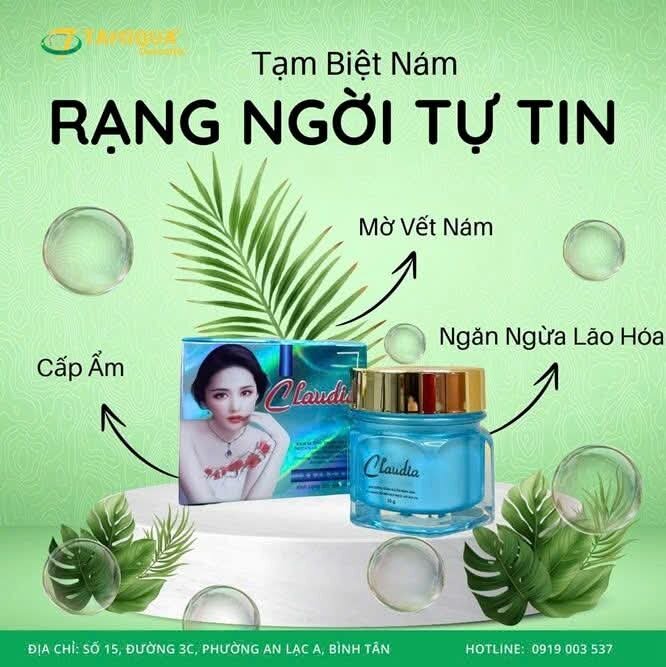 kem Claudia dưỡng trắng nám tàn nhang đồi mồi 10g