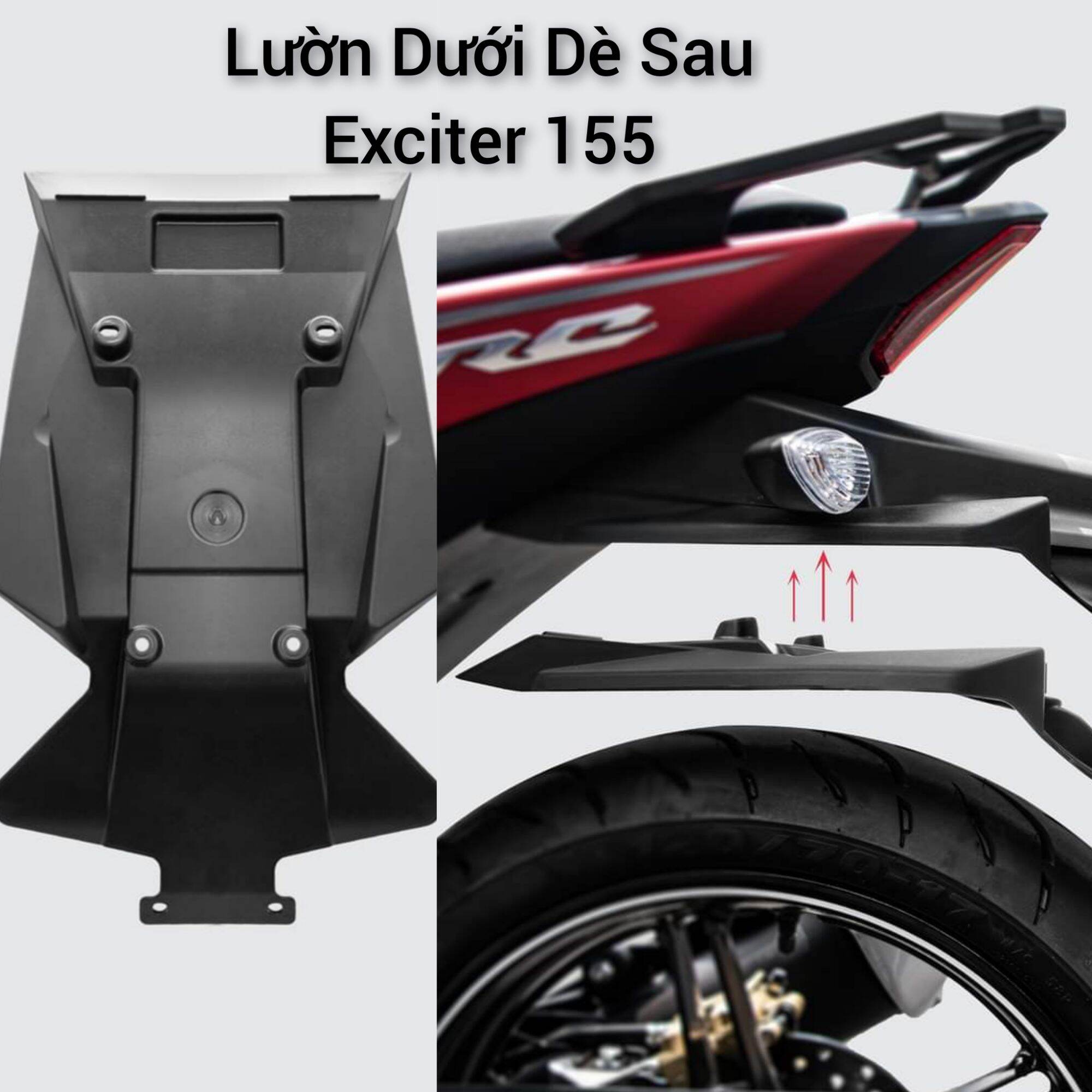 Ốp lườn dè sau exciter 155 vva 2021-2023 trợ lực chống sét