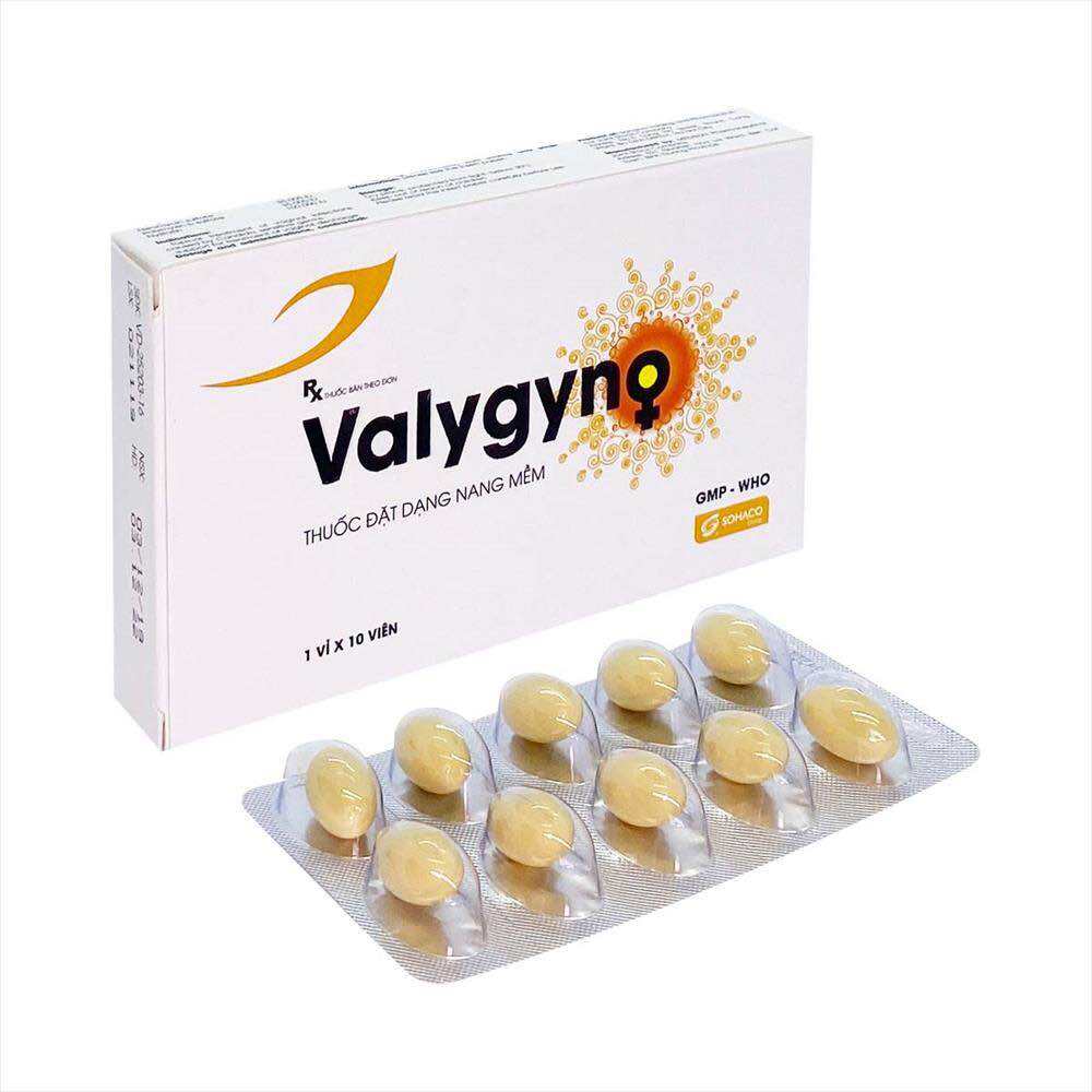 Viên đặt phụ khoa Valygyno Hộp 10 viên Phòng ngừa viêm nhiễm nấm