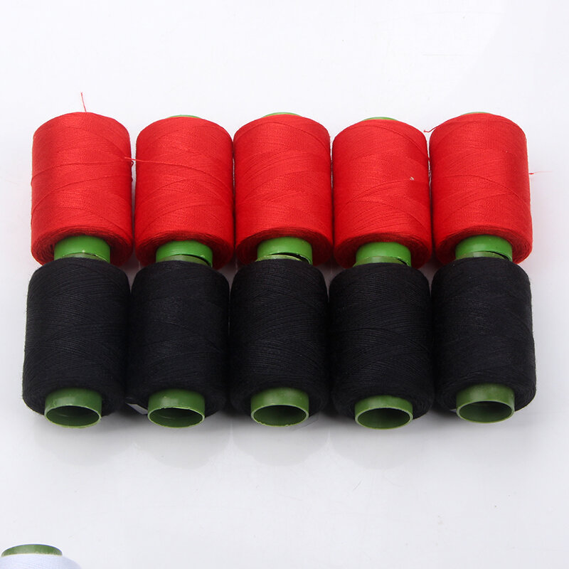 Chỉ may gia dụng chỉ trắng chỉ polyester may thủ công quần áo may màu sắc chỉ may chỉ thêu dùng cho bóng cúc tay đen