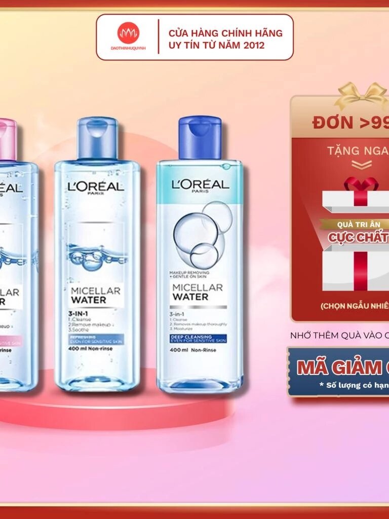 1 chai nước tẩy trang loreal 50ml