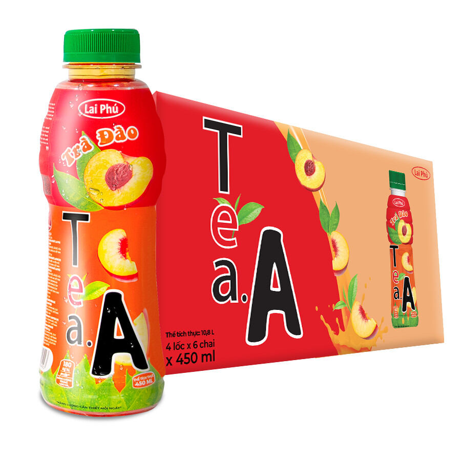 Lốc 6 chai 450ml Trà Trái Cây Tea A Lai Phú