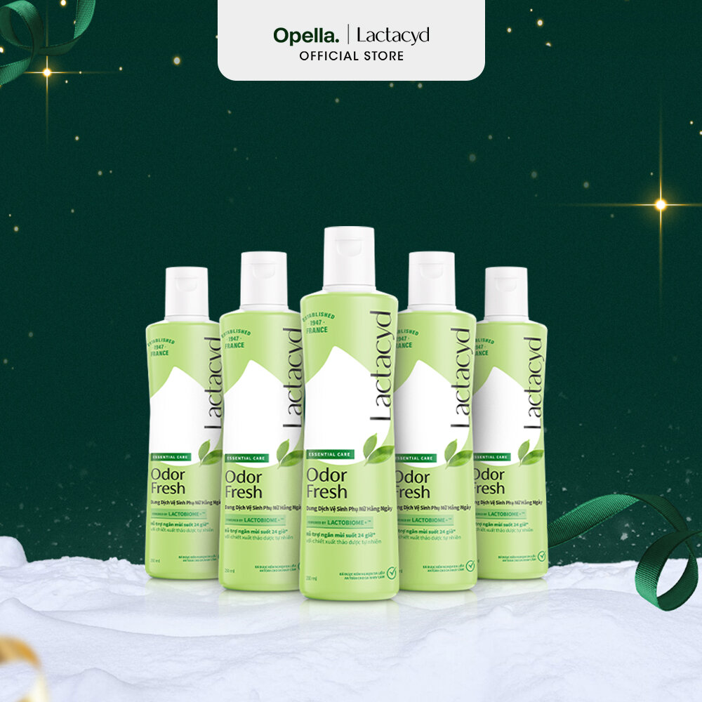  Bộ 5 chai Dung Dịch Vệ Sinh Phụ Nữ Lactacyd Odor Fresh Ngăn Mùi 24H 250ml chai 