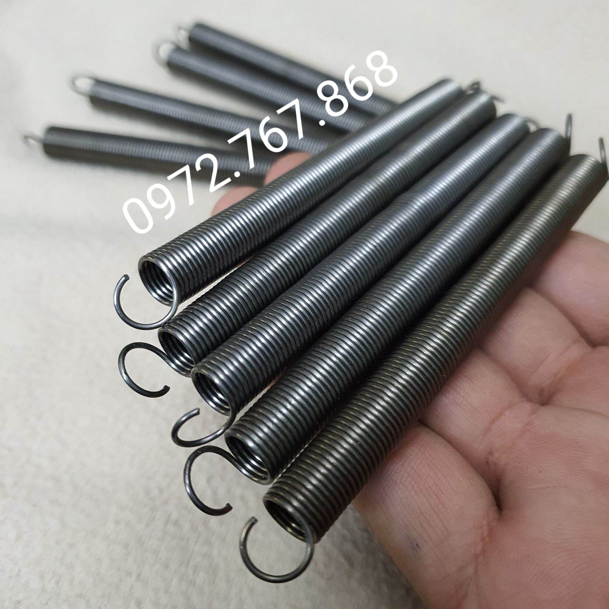 [10 cái] Lò xo kéo 10*1*100mm(đường kính ngoài 10mm, thép 1mm, dài 100mm)