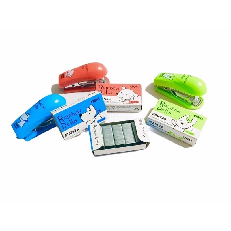 Bấm ghim mini siêu tiện lợi,kèm 1 hộp ghim nhỏ nhắn