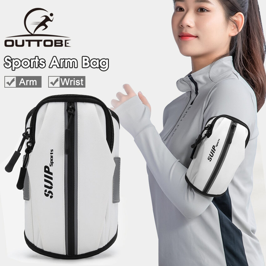 Outtobe thể thao băng tay túi kèm quai đeo tay tập thể dục phản quang túi quấn quanh cánh tay pouch túi thể thao túi đeo tay chạy bộ túi quấn quanh cánh tay túi điện thoại di động chống nước cho thể thao ngoài trời tập thể dục workout chạy