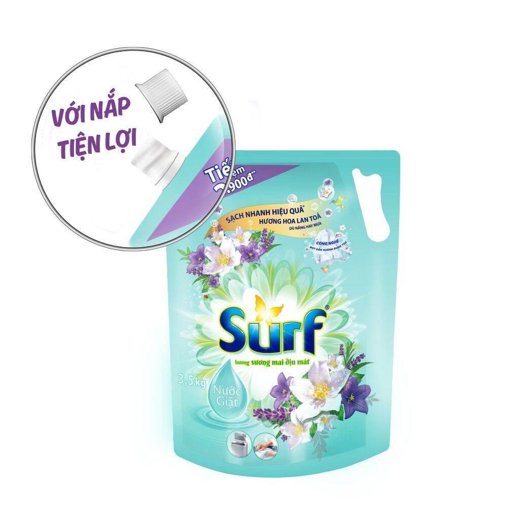 Nước Giặt Surf Túi 3.5kg ( Mẫu Mới có vòi )