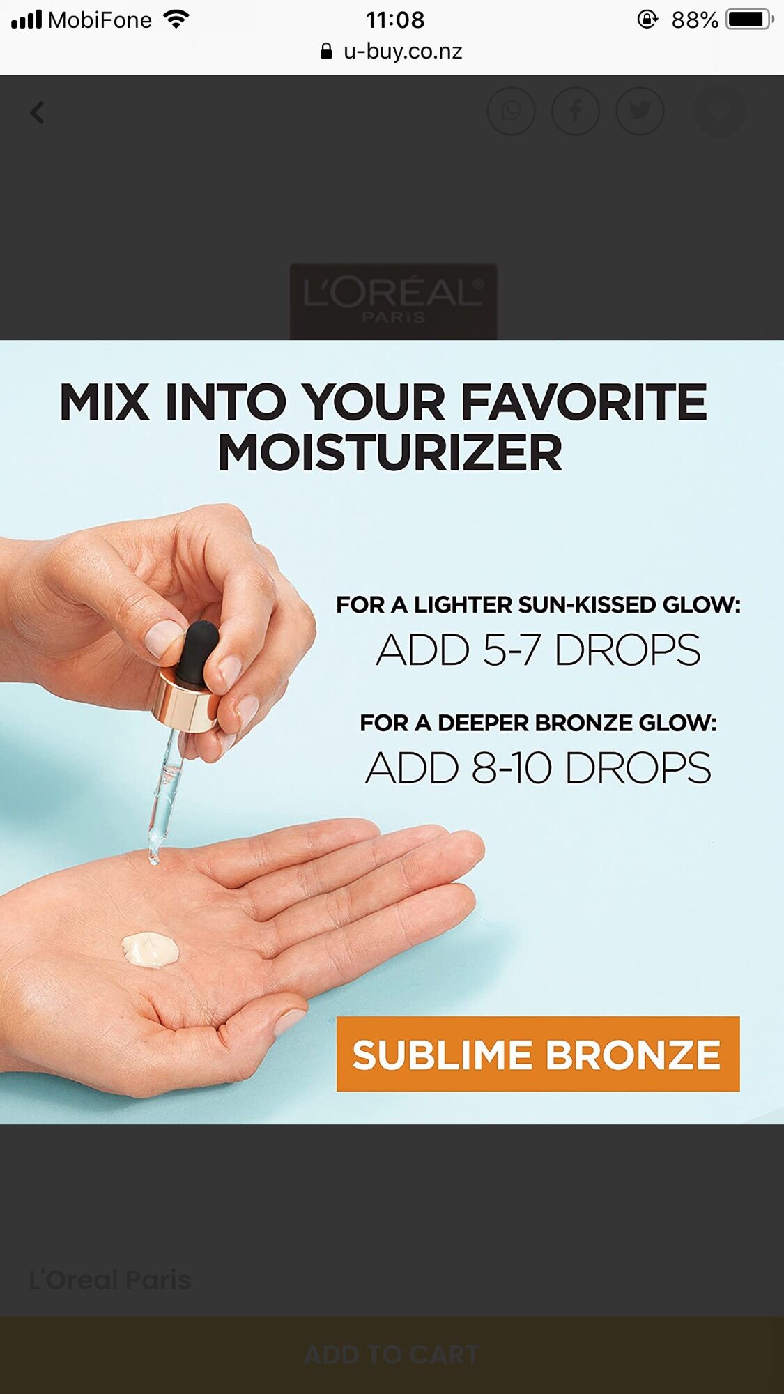 Serum rám nắng Loreal Paris Sublime Bronze 30ml