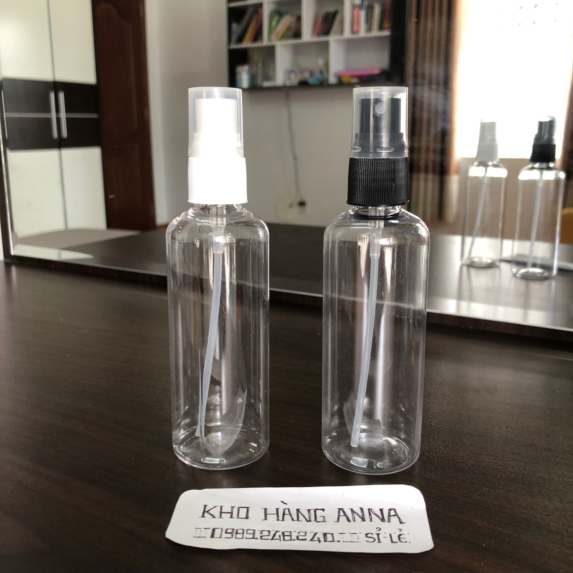 Chai 100ml Trắng / Trong suốt/ Nâu / Xanh - Bình nhựa 100ml nhỏ xịt sương / xịt giọt/ vòi nhấn / nắp bật / nắp vặn