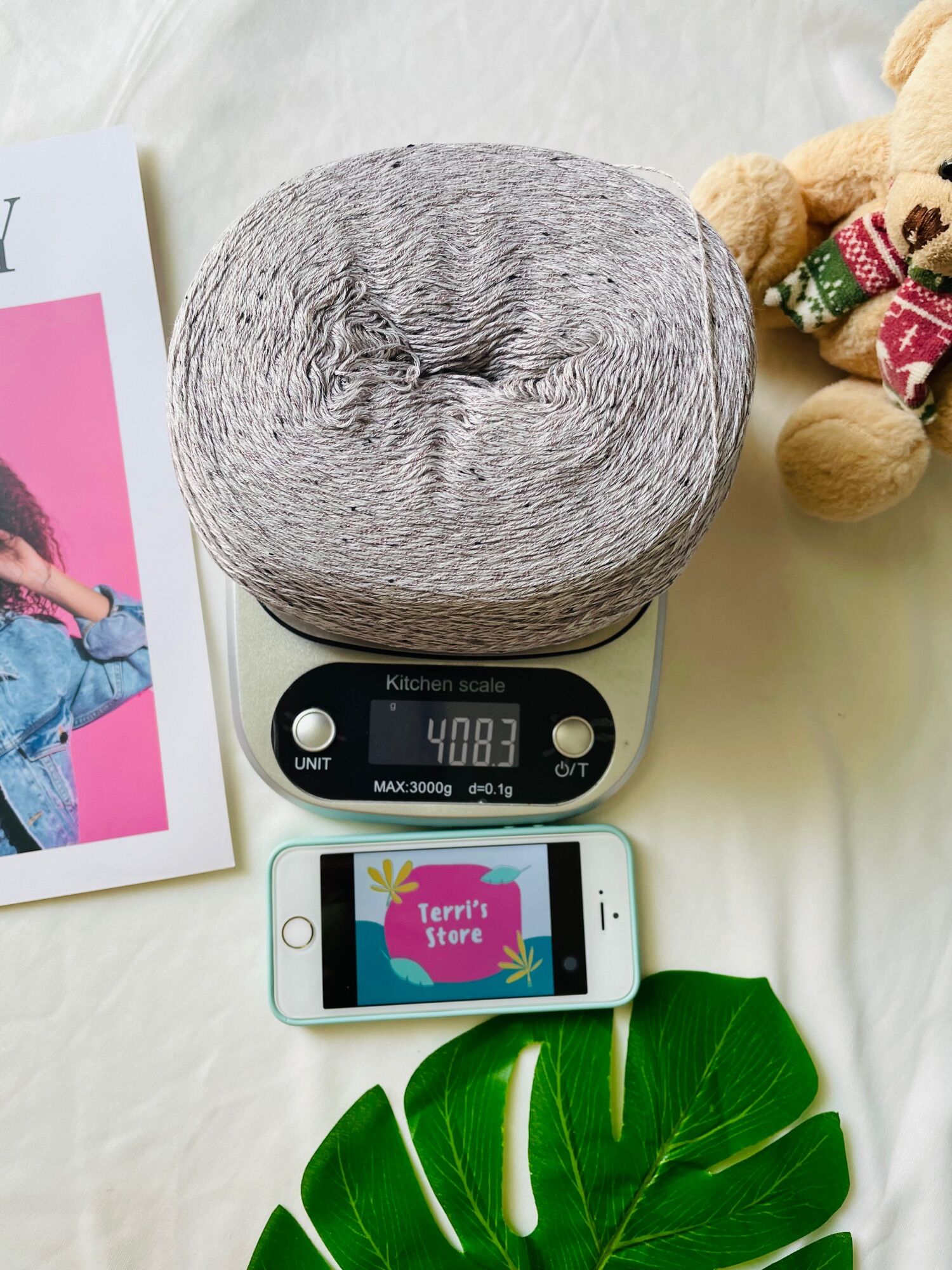 Sợi 100% cotton nhật loang - sợi se/xe tròn - sợi đan móc đồ mùa hè
