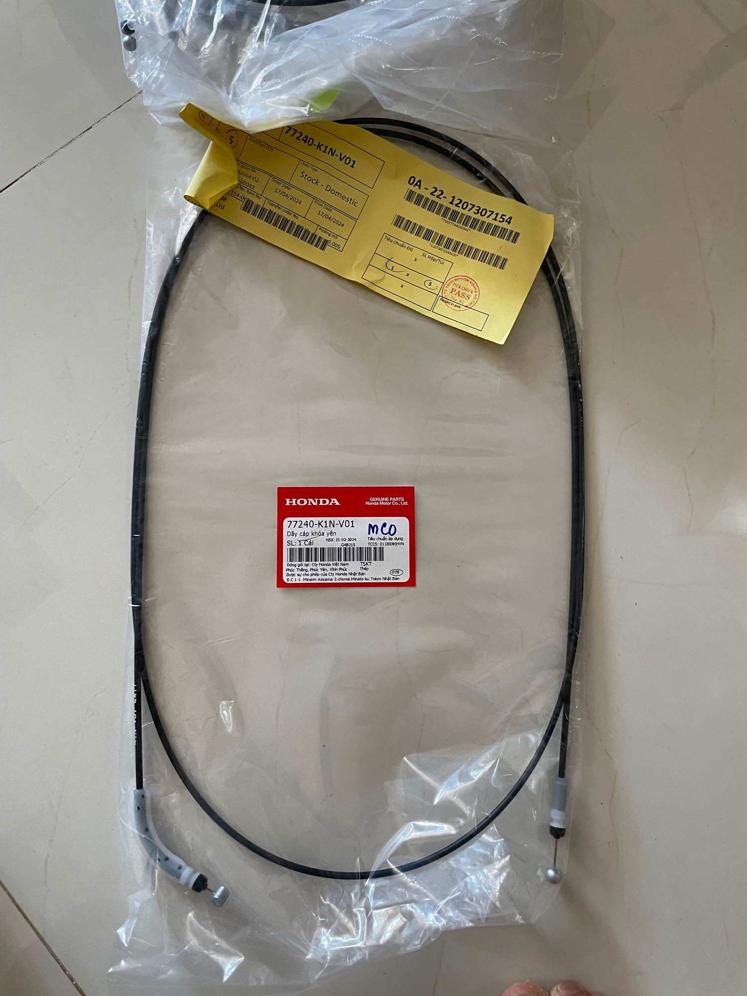 Dây mở yên xe shmode 2021-2024 chính hãng