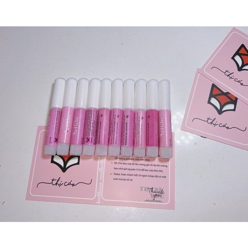 Set 10 chai keo mini 2gr dán móng